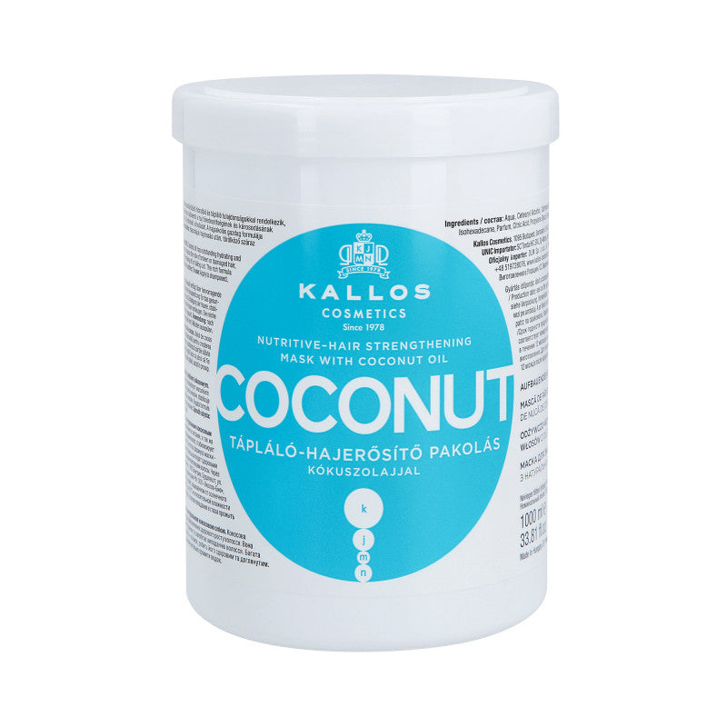 KALLOS KJMN Coconut Nährende und verstärkende Haarmaske 1000ml