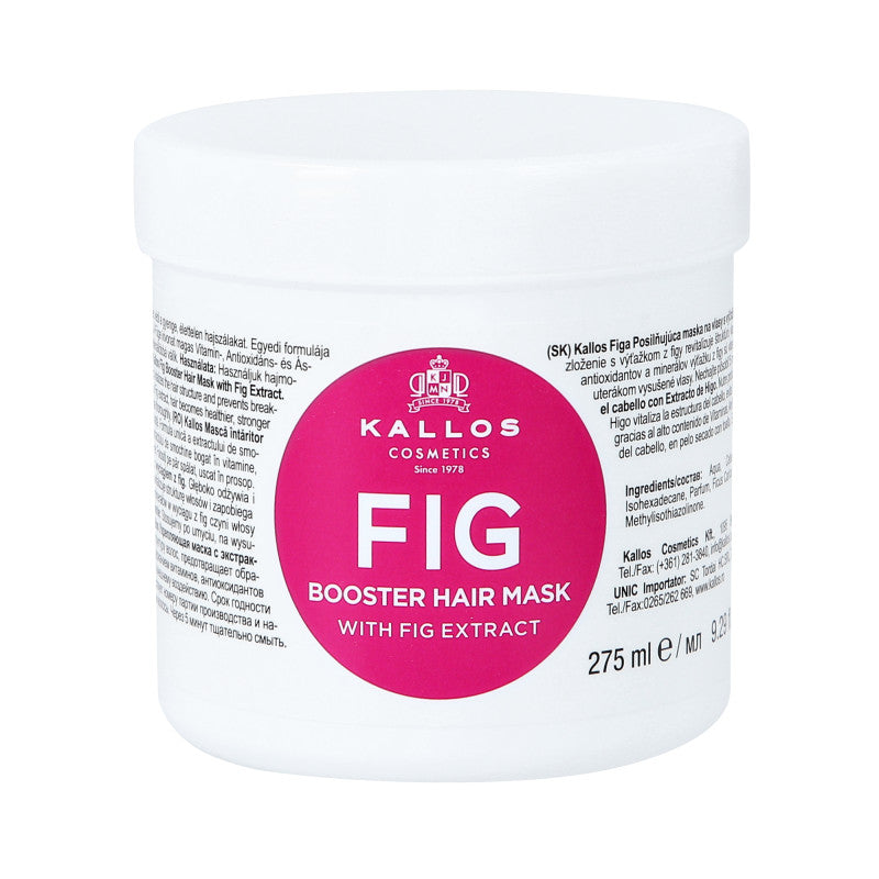 KALLOS KJMN FIG Wzmacniająca maska do włosów cienkich i delikatnych z ekstraktem z figi 275 ml
