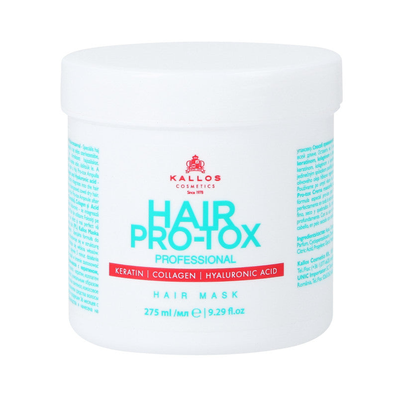 KALLOS KJMN HAIR PRO-TOX Regenerierende Maske für geschwächtes und geschädigtes Haar 275 ml