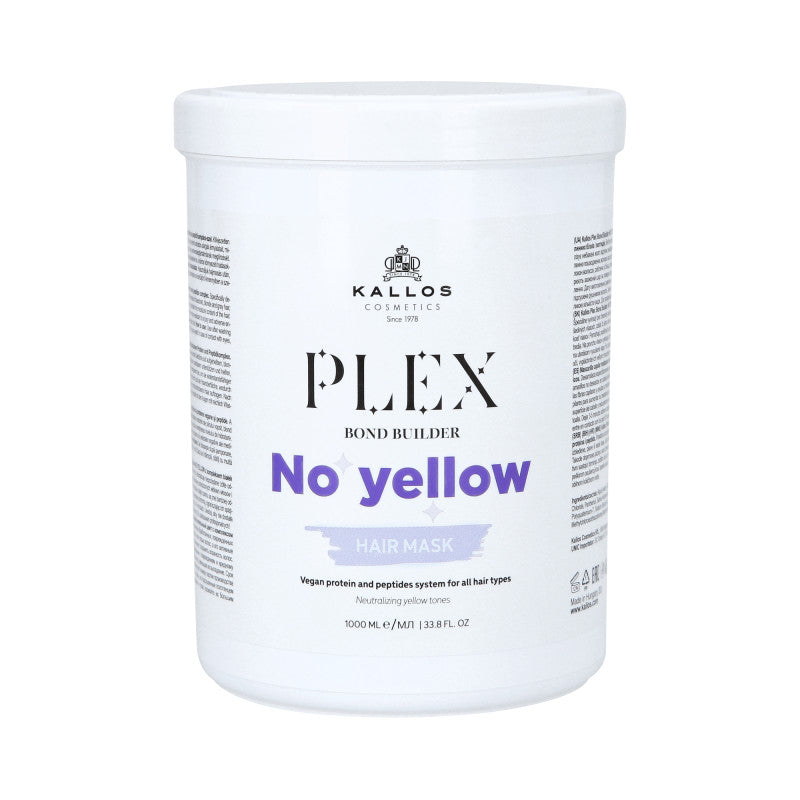 KALLOS PLEX NO YELLOW Mask for blonde hair with a complex of plant proteins and peptides 1000ml