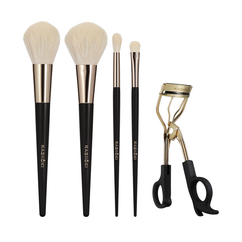 Kashōki ONIYURI 5 Teilig Makeup Pinsel Set Mit Wimpernzange 