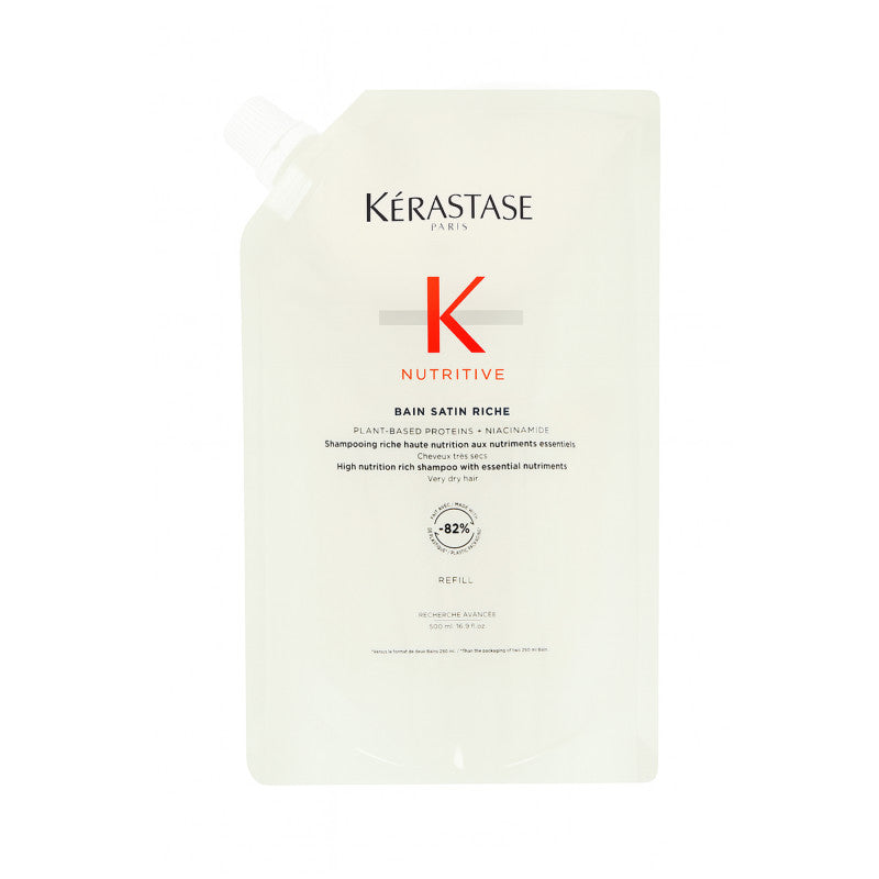 KÉRASTASE NUTRITIVE BAIN SATIN RICHE REFILL Angereichertes Pflegebad für sehr trockenes, normales und dickes Haar, 500 ml