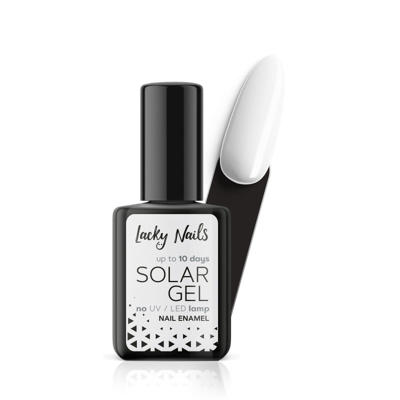 LACKY NAILS SOLAR GEL Lakier do paznokci, 01 Snow White 10ml