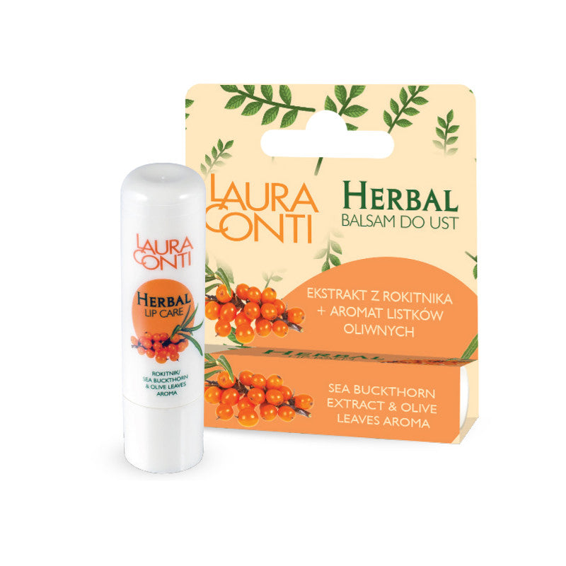 LAURA CONTI HERBAL Odżywcza pomadka do ust z ekstraktem z rokitnika 4,8 g