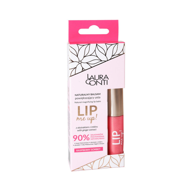 LAURA CONTI LIP ME UP! Naturalny balsam powiększający usta Raspberry Sorbet 9 ml