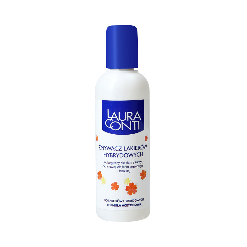 LAURA CONTI Zmywacz do lakierów hybrydowych z acetonem 100ml