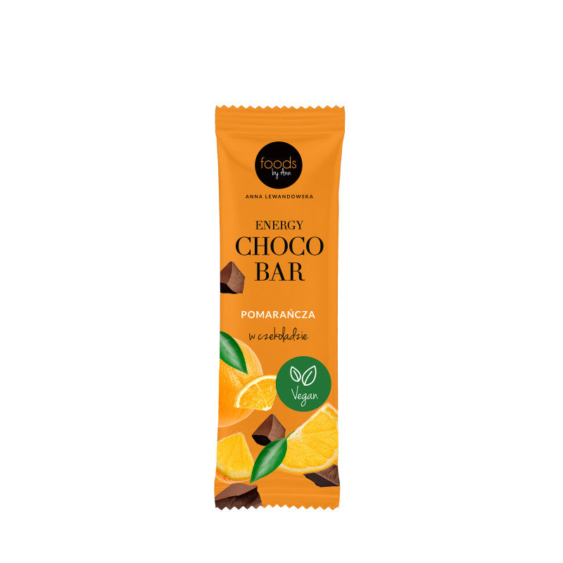 LEVANN FOODS BY ANN Baton energetyczny w czekoladzie, Pomarańcza 35g
