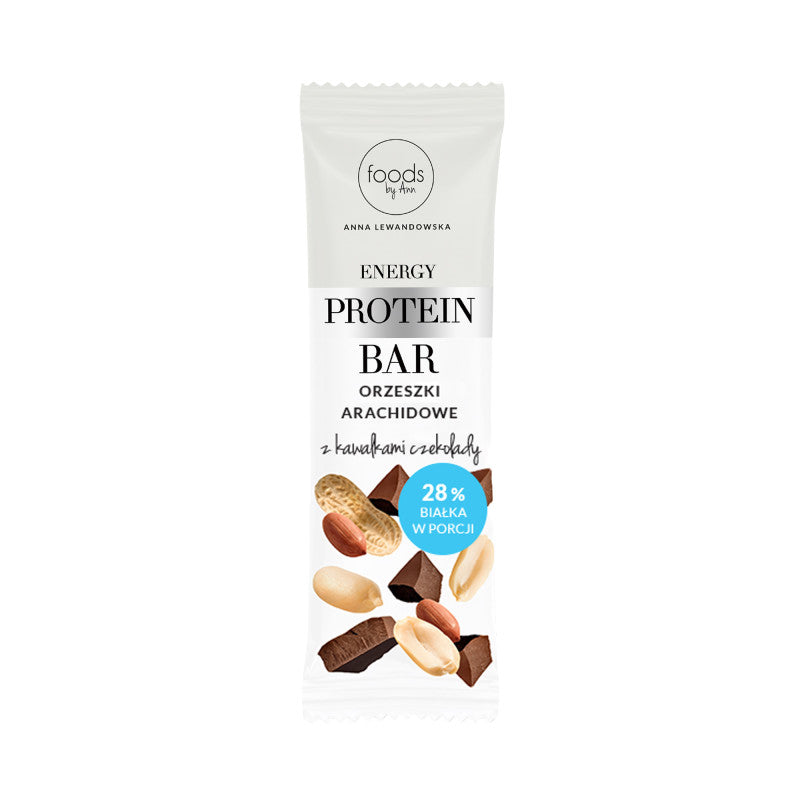 LEVANN FOODS BY ANN ENERGY PROTEIN BAR Protein protein bar peanut with chocolate pieces 35g