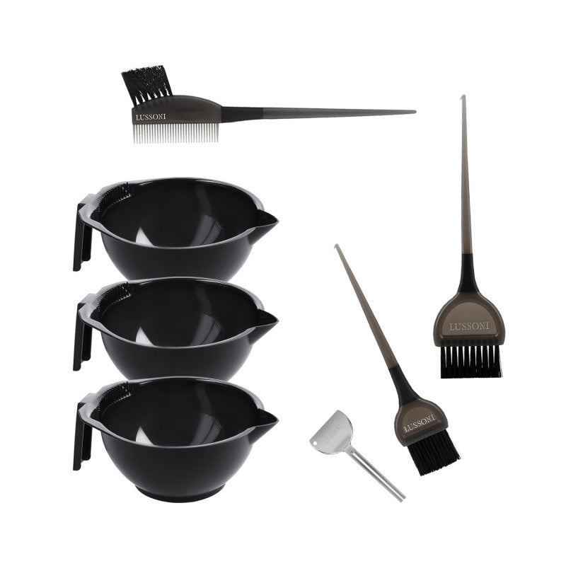LUSSONI 7 Teilig Haarfärben Kit: Haarfärbeschale, Haarfärbepinsel, Tubenpresse 