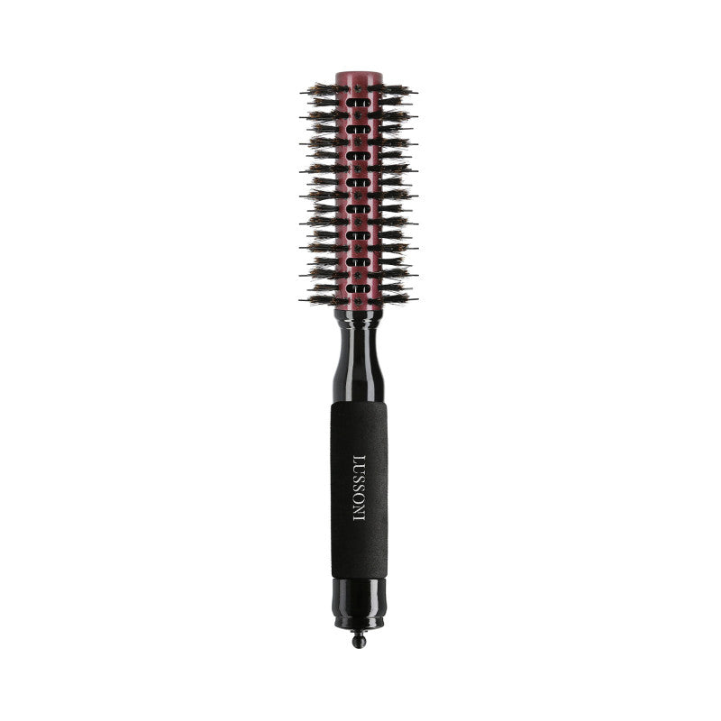 LUSSONI Natural Style Rund Holz Styling Haarbürste, Ø 22 mm