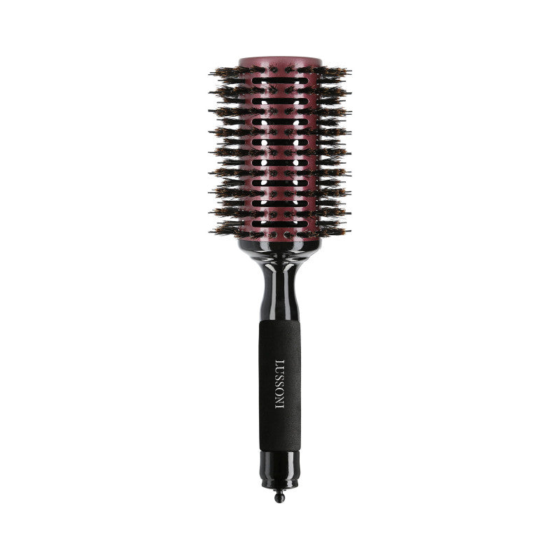 LUSSONI Natural Style Rund Holz Styling Haarbürste, Ø 50 mm
