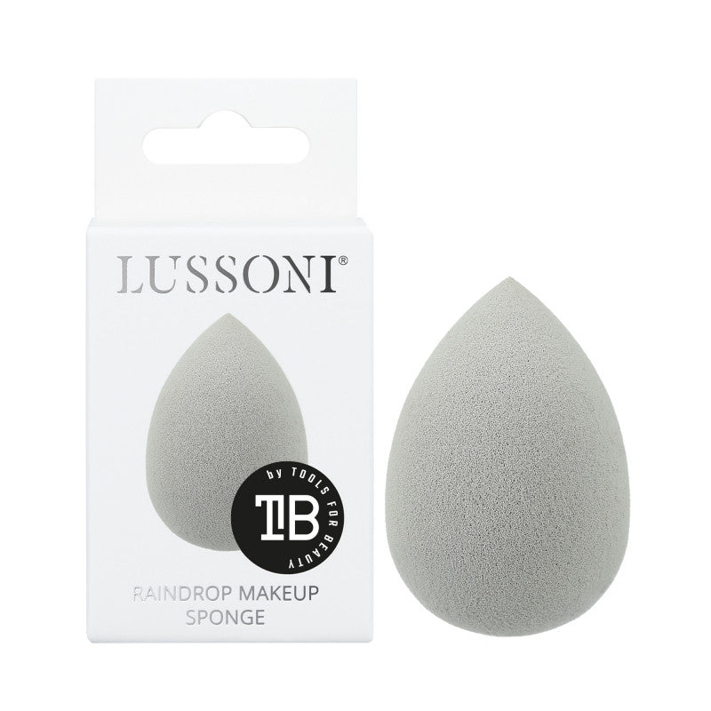 LUSSONI Tropfenförmiger Makeup Schwamm, Grau