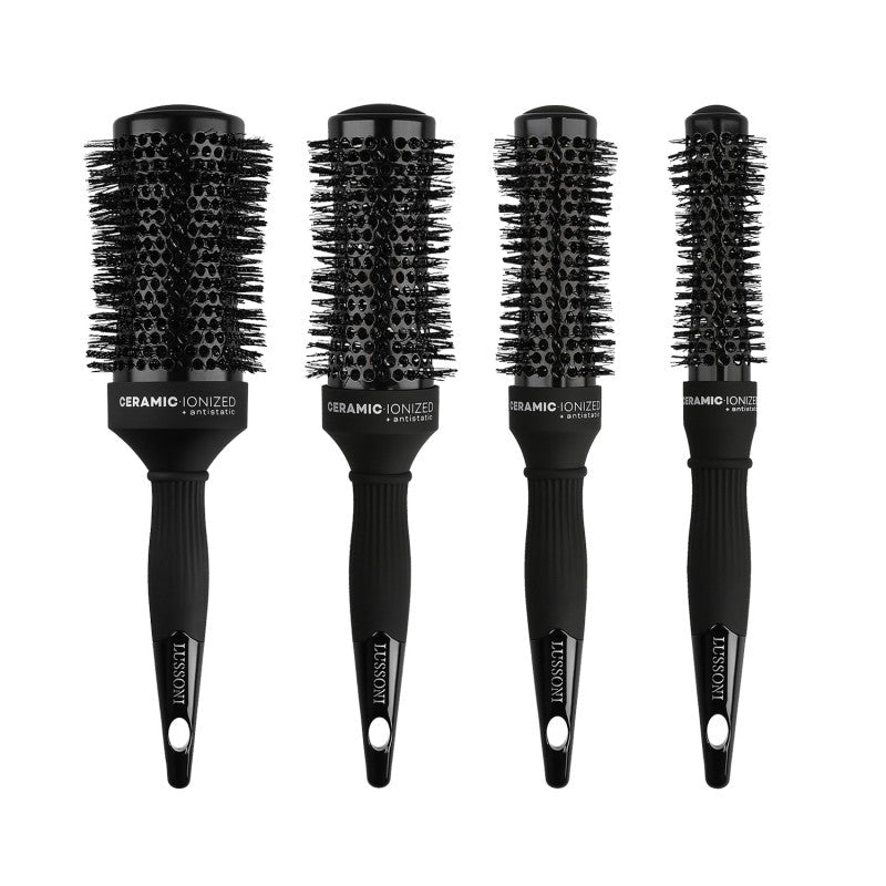 LUSSONI Hourglass 4 Teilig Professionelles Rundbürsten Set
