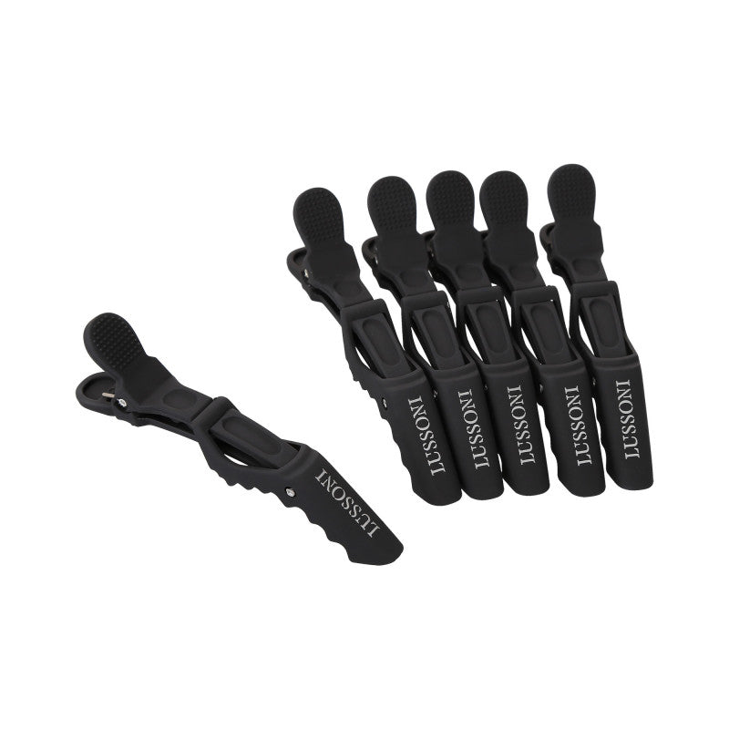 LUSSONI Krokodilklemmen, Soft-Touch-Finish, 6 Stück