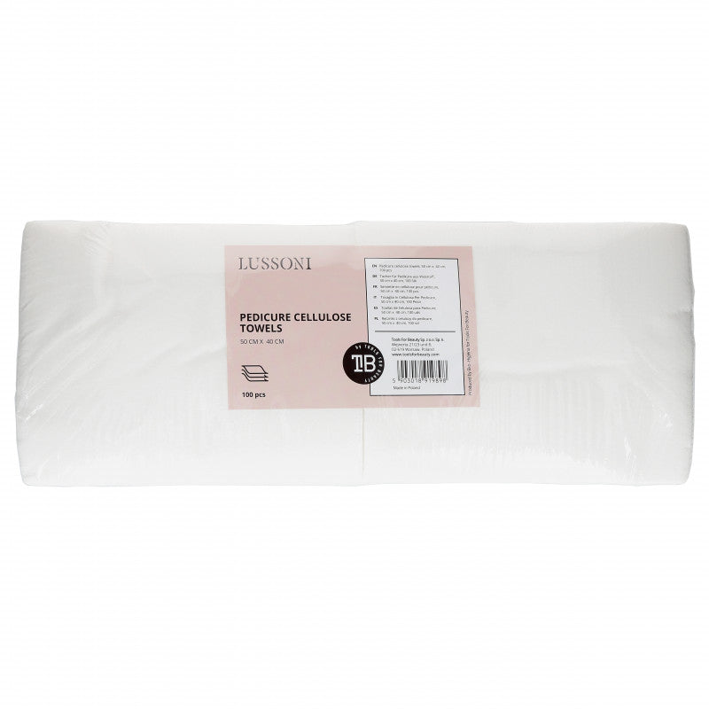 LUSSONI Tücher für Pediküre aus Vliesstoff, 50cm x 40 cm, 100 Stk.