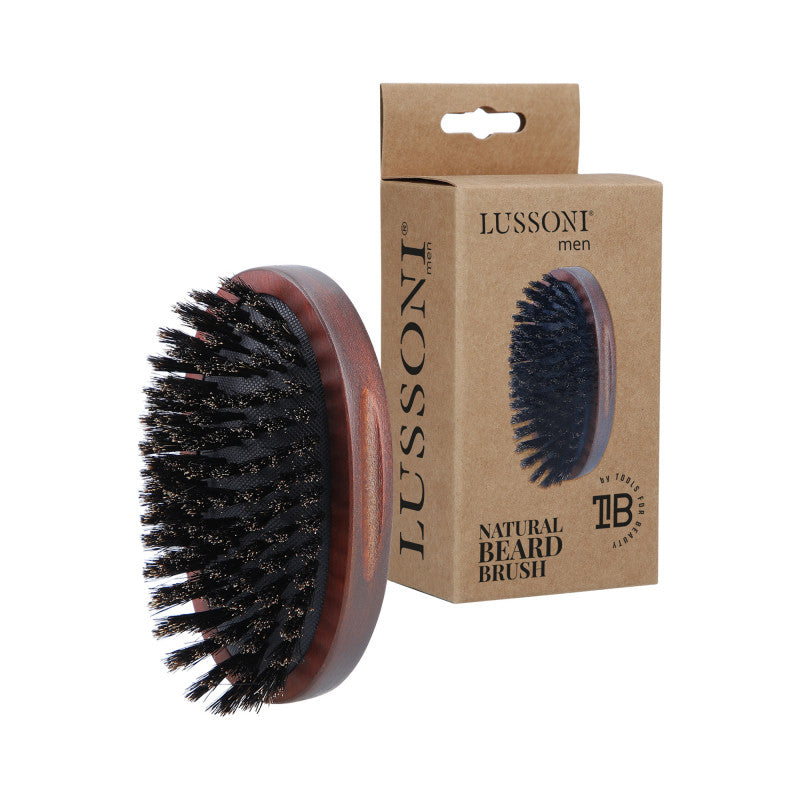 LUSSONI MEN Natur-Bartbürste, oval