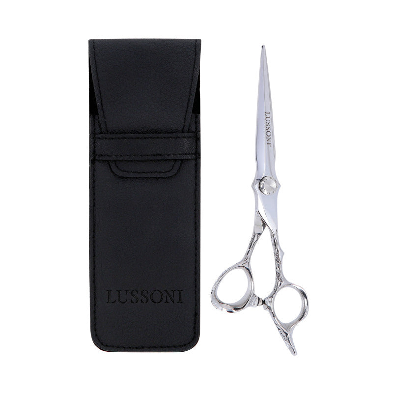 LUSSONI STELLAR SERIES Professionelle Schneideschere (silber) 6,5″ + Etui