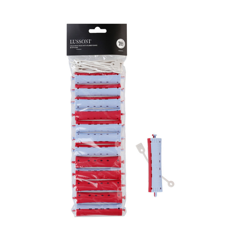 LUSSONI Kaltwellenstäbe mit Gummiband, Ø19x91mm, 12 Stück