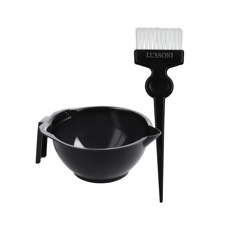 LUSSONI Set: Farbmischbecher 300ml + Haarfärbepinsel TB 002