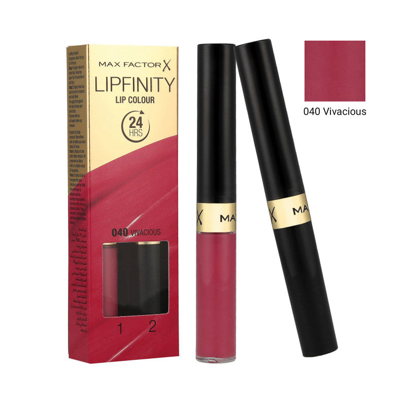 MAX FACTOR LIPFINITY 24 Hrs Lip color 2in1  040 Vivacious 2,3ml+1,9g