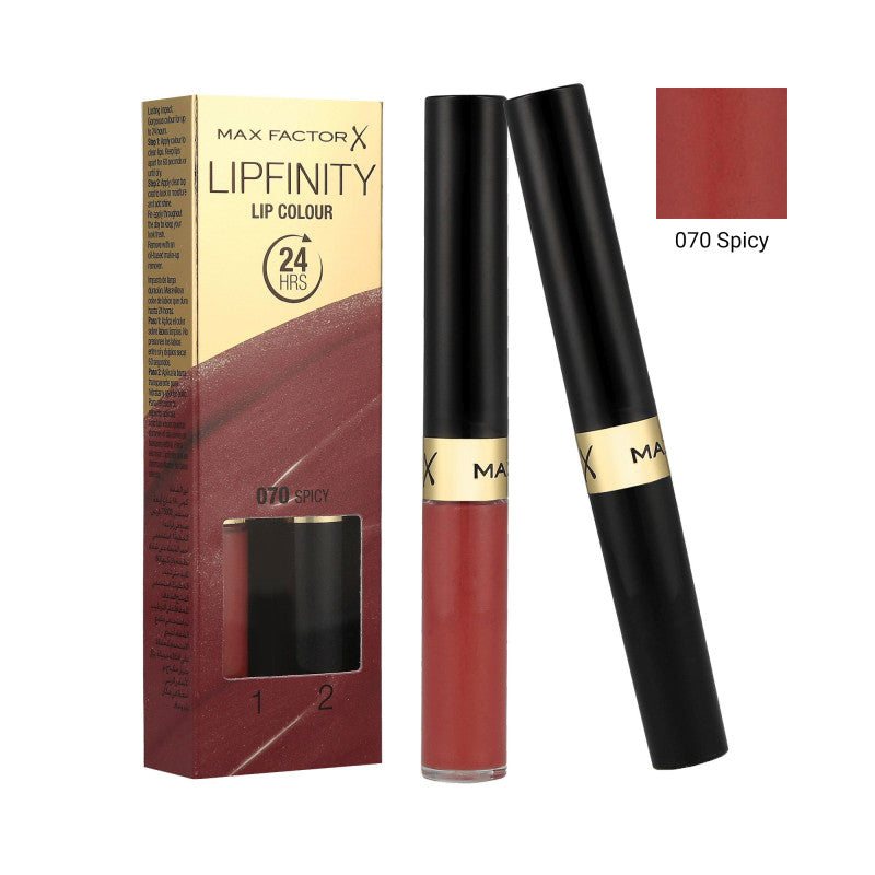 MAX FACTOR LIPFINITY 24 Hrs Lip color 2in1  070 Spicy 2,3ml+1,9g