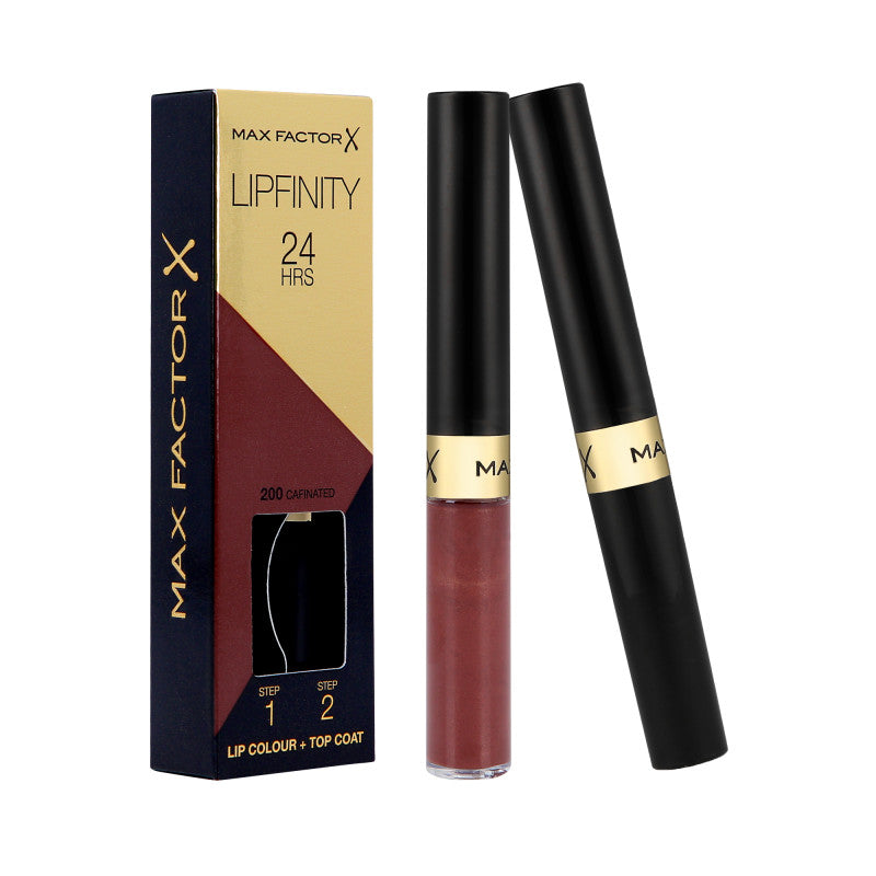 MAX FACTOR X LIPFINITY Langanhaltender Lippenstift 2in1 200 Cafinated 2,3ml+1,9g