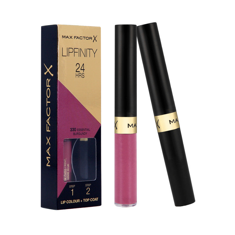 MAX FACTOR X LIPFINITY Langanhaltender Lippenstift 2in1 330 Essential Burgundy 2,3ml+1,9g
