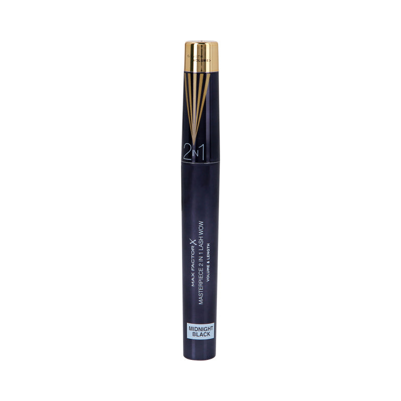 MAX FACTOR MASTERPIECE 2IN1 MIDNIGHT BLACK Lengthening and volumizing mascara intense black 7ml