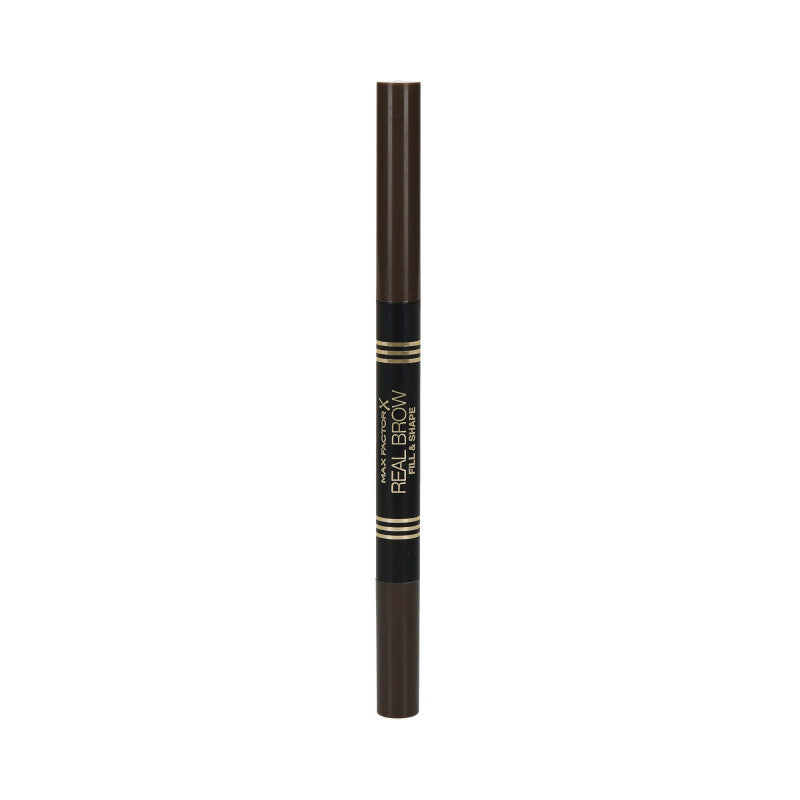 MAX FACTOR Real Brow Fill&Shape Zweiseitiger Augenbrauen-Stift 04 Deep Brown