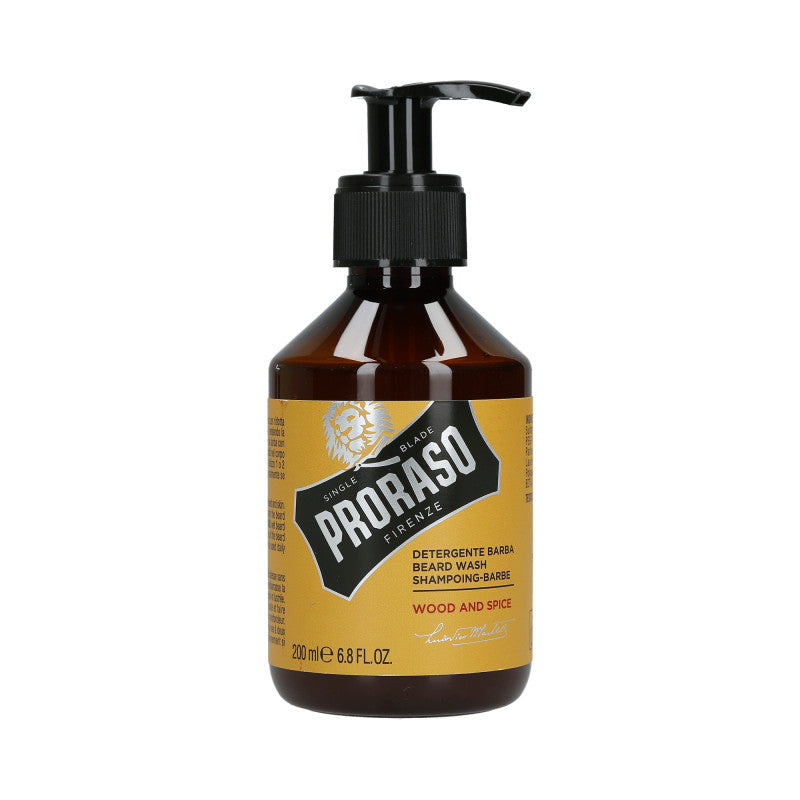 PRORASO SINGLE BLADE Wood And Spice Bart-Shampoo 200ml