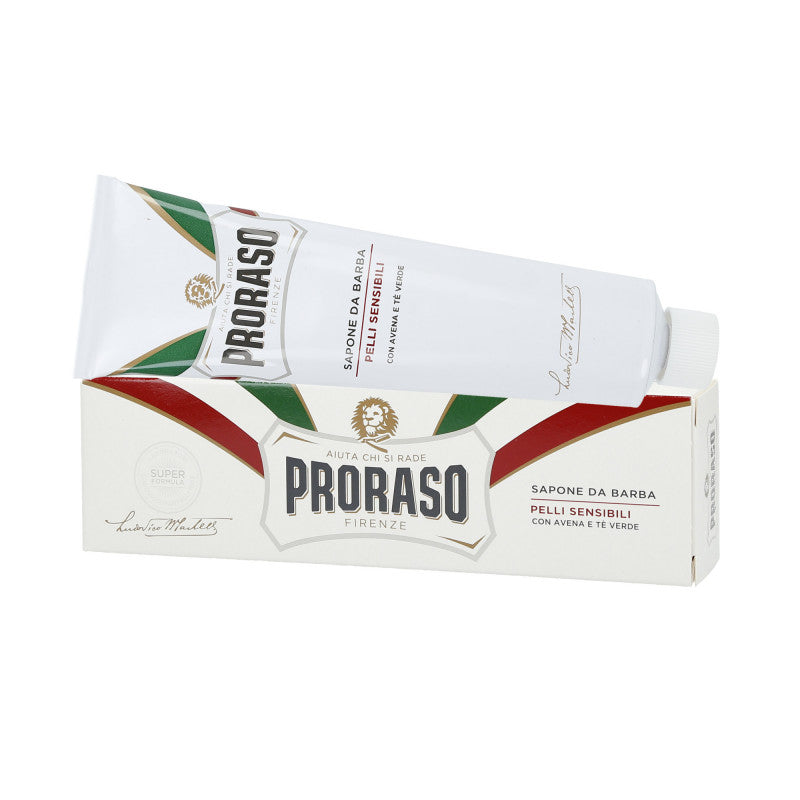 PRORASO WHITE Lindernde Rasierseife - Tube 150ml