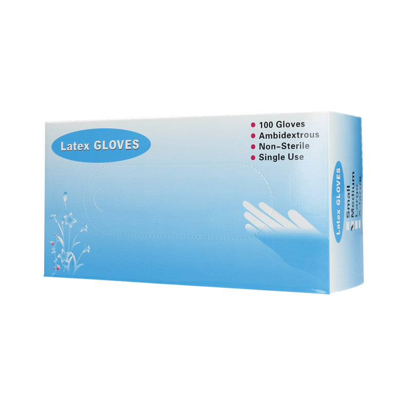 Disposable powder-free latex gloves white 9' size L 100pcs.