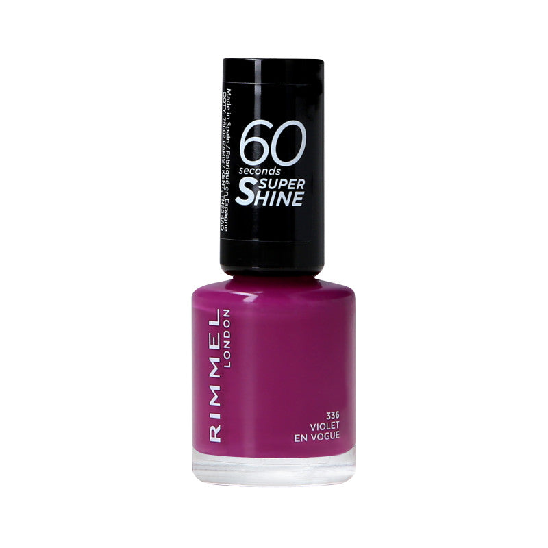 RIMMEL 60 SECONDS SUPER SHINE FLIPFLOP FASHION Nagellack 336 Violet En Vogue 8 ml