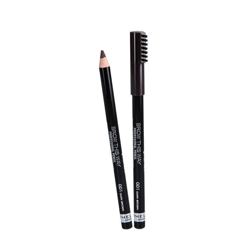 RIMMEL AUGENBRAUENSTIFT Klassischer Augenbrauenstift mit Pinsel 001 Dunkelbraun 1,4 g