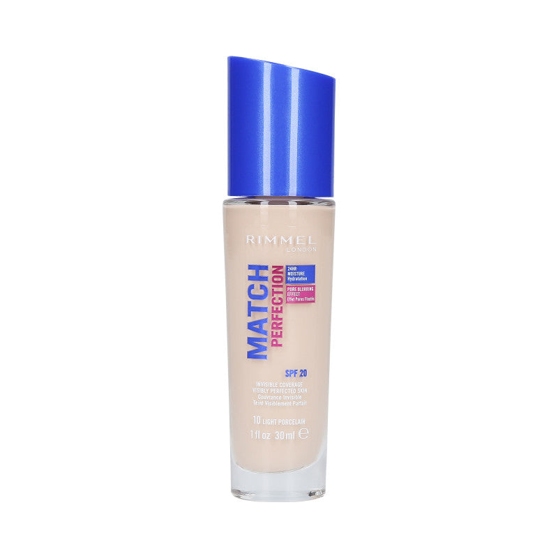RIMMEL MATCH PERFECTION Foundation SPF20 010 Porcelain 30ml