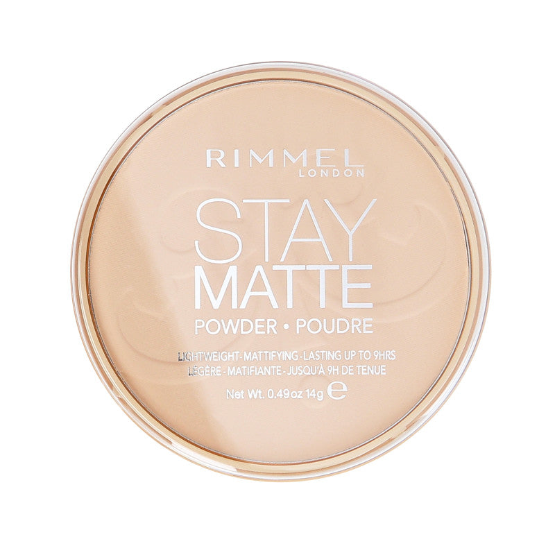 RIMMEL STAY MATTE LONG LASTING Mattierendes Kompaktpuder 001 Transparent 14 g
