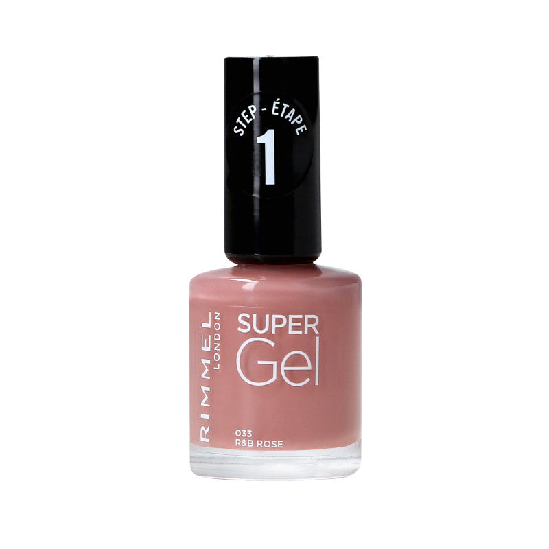 RIMMEL SUPER GEL Nagellack 033 R&B Rose 12 ml
