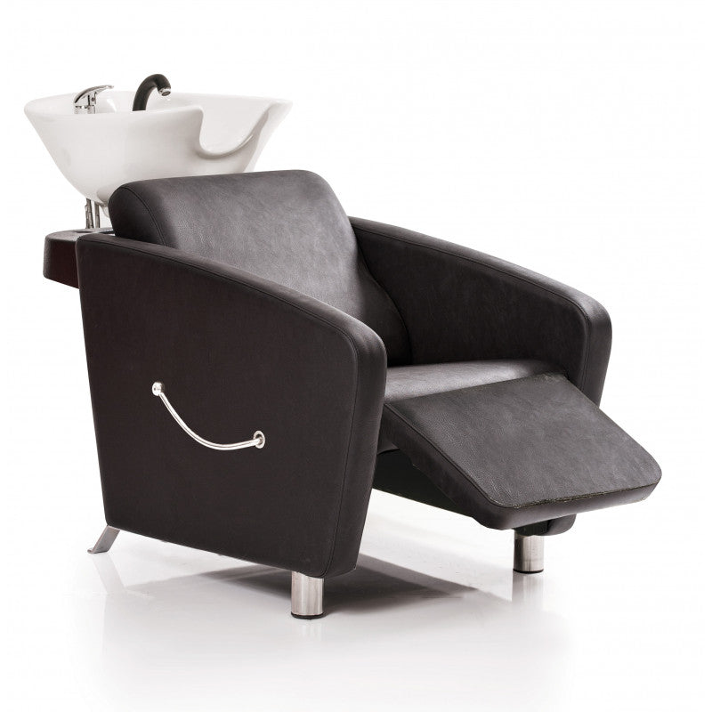 SAKAI LUXOR Washcloth with armchair and footstool, black and white