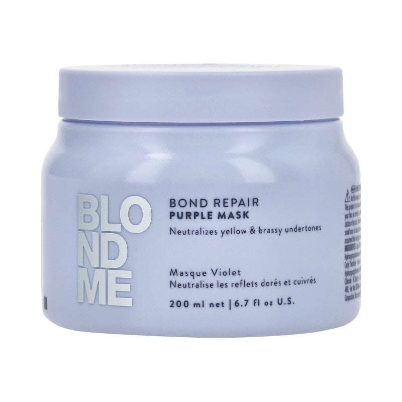 SCHWARZKOPF BLOND ME BOND REPAIR PURPLE Neutralisierende Maske für graues und blondes Haar 200ml