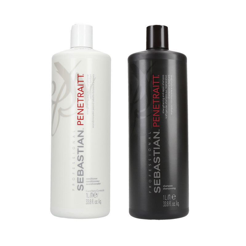 SEBASTIAN PENETRAITT Zestaw do włosów zniszczonych szampon 1000ml+odżywka 1000ml