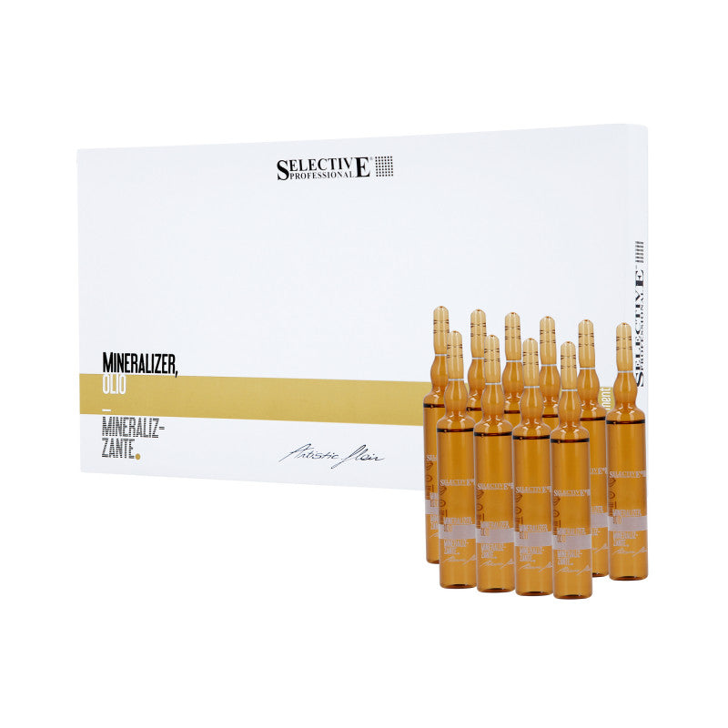 SELECTIVE PROFESSIONAL ARTISTIC FLAIR MINERALIZER Ampułki do włosów zniszczonych odbudowujące i mineralizujące 10x12ml