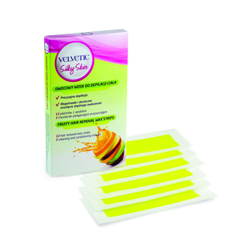 VELVETIC SILKY SKIN Owocowy wosk do depilacji ciała 12 sztuk