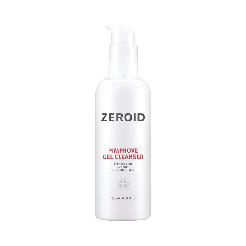 ZEROID PIMPROVE Hypoallergenes Reinigungsgel für fettige und zu Akne neigende Haut, 180 ml